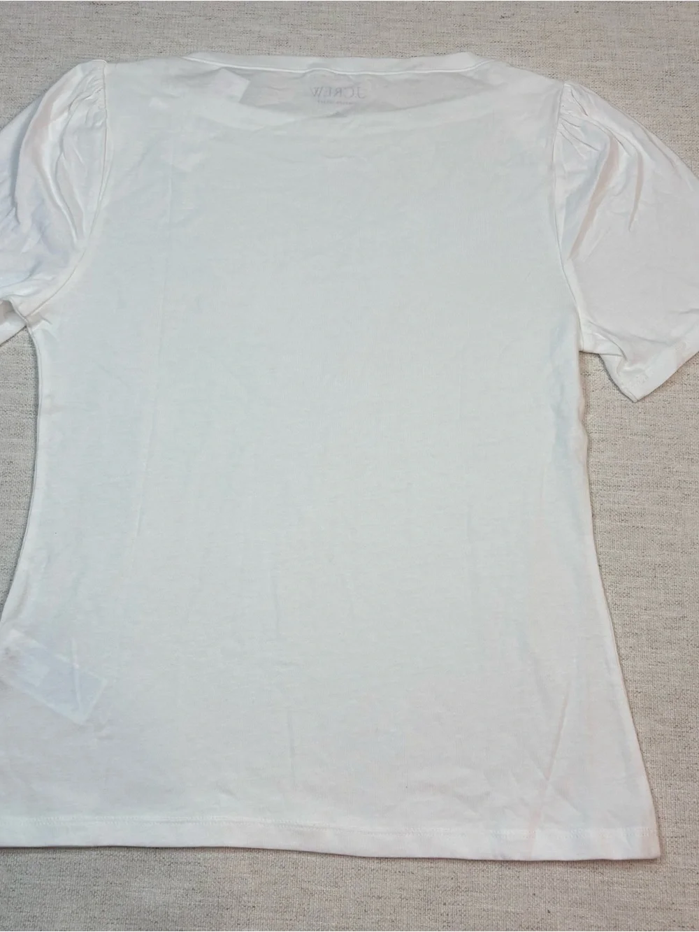 J. Crew New women’s S Vintage Jersey Puff-Sleeve T-shirt in white